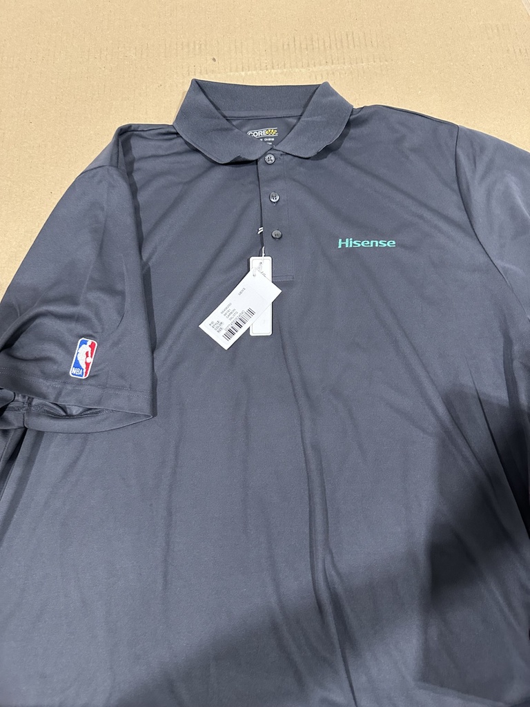 Men's Gray NBA Polo (Core 365) 3XL