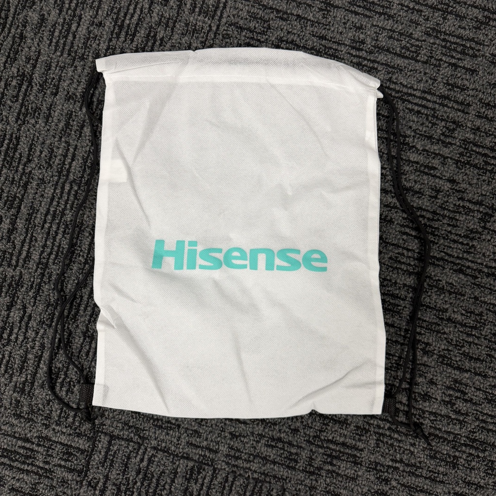 White Hisense-Branded Drawstring Bag