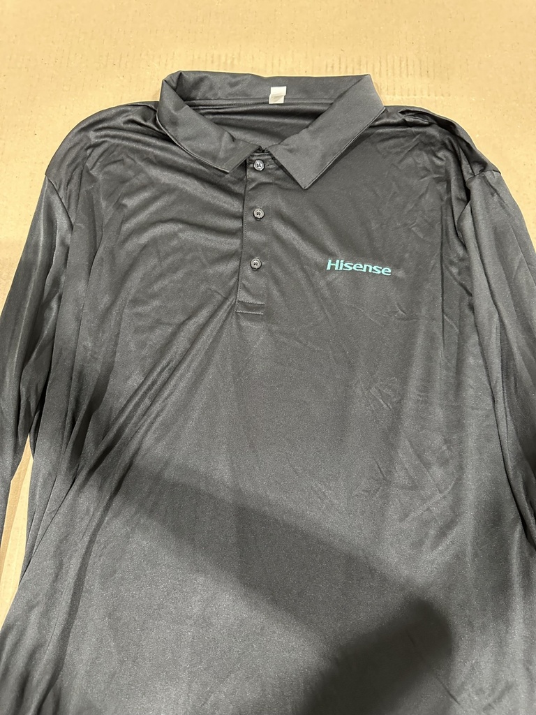 Men's Black Long Sleeve Polo (Team 365) 3XL